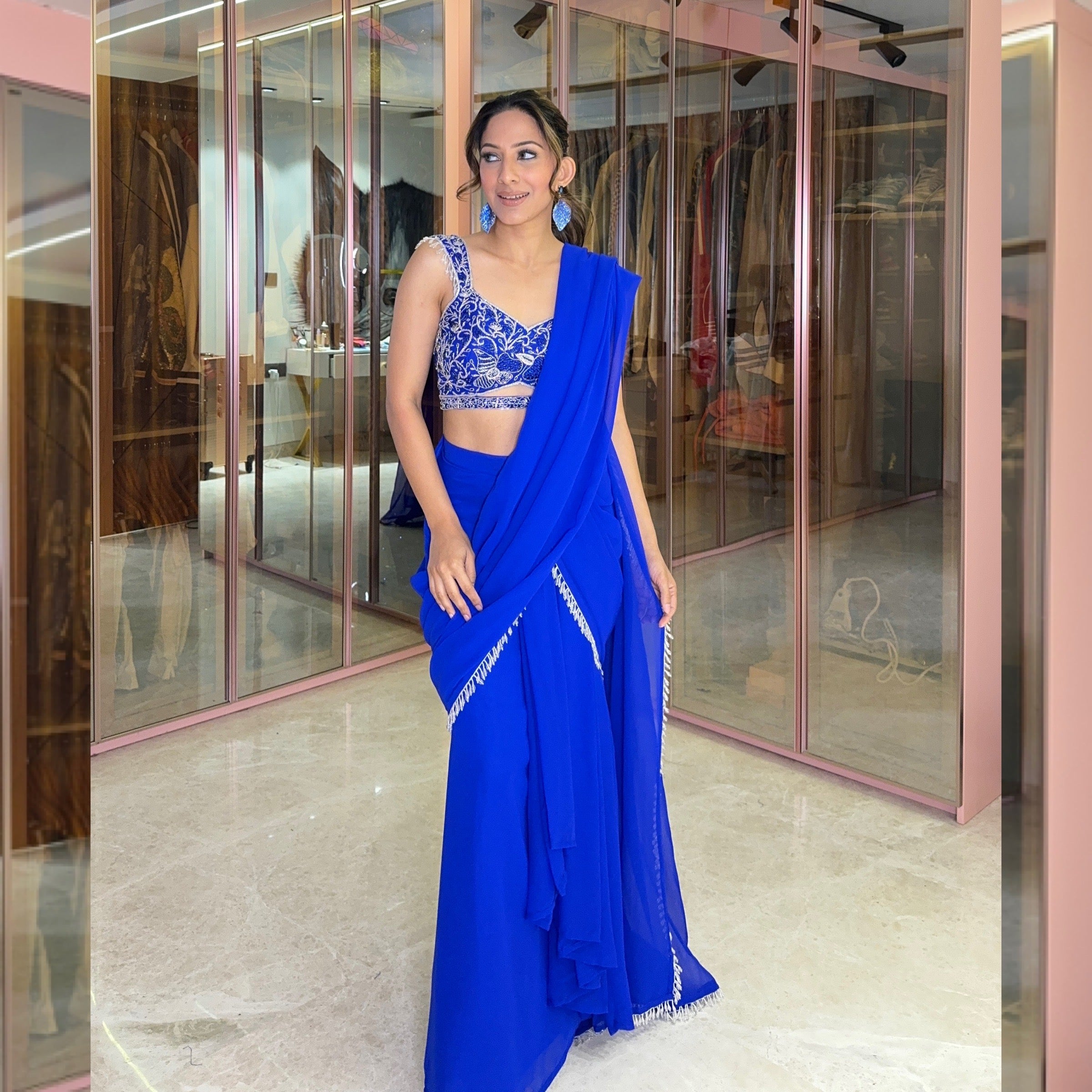 Royal High Low Saree