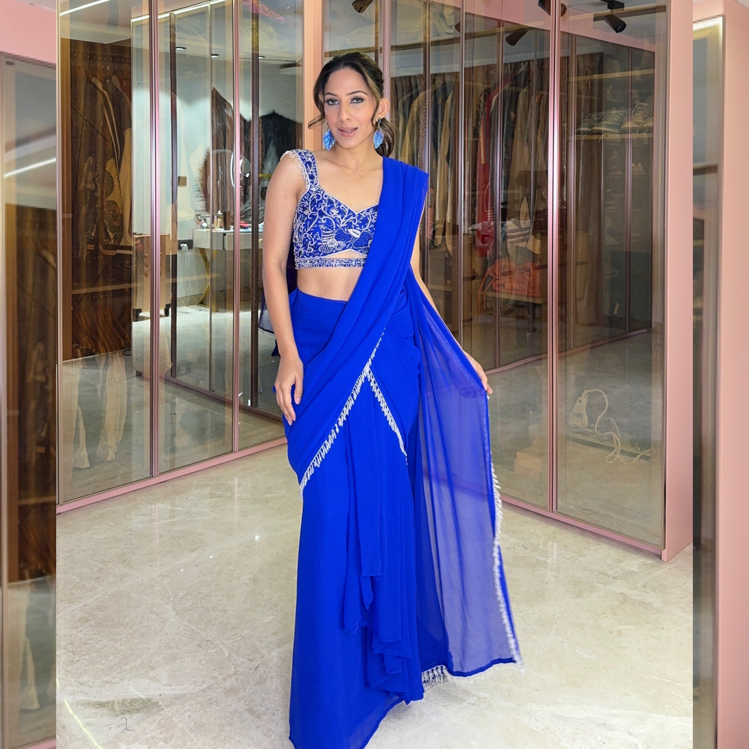 Royal High Low Saree