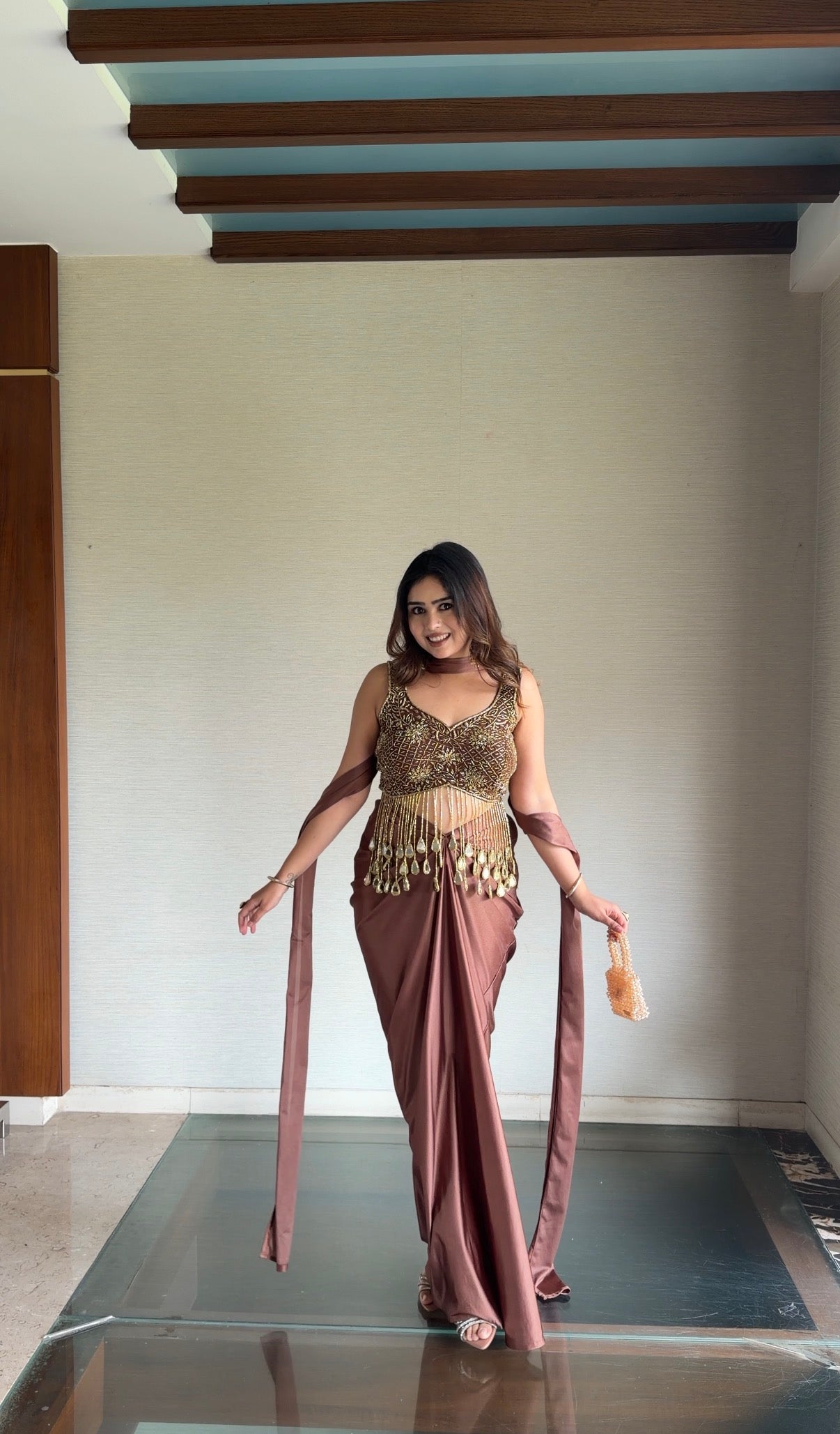 High-Low Tassel Skirt set