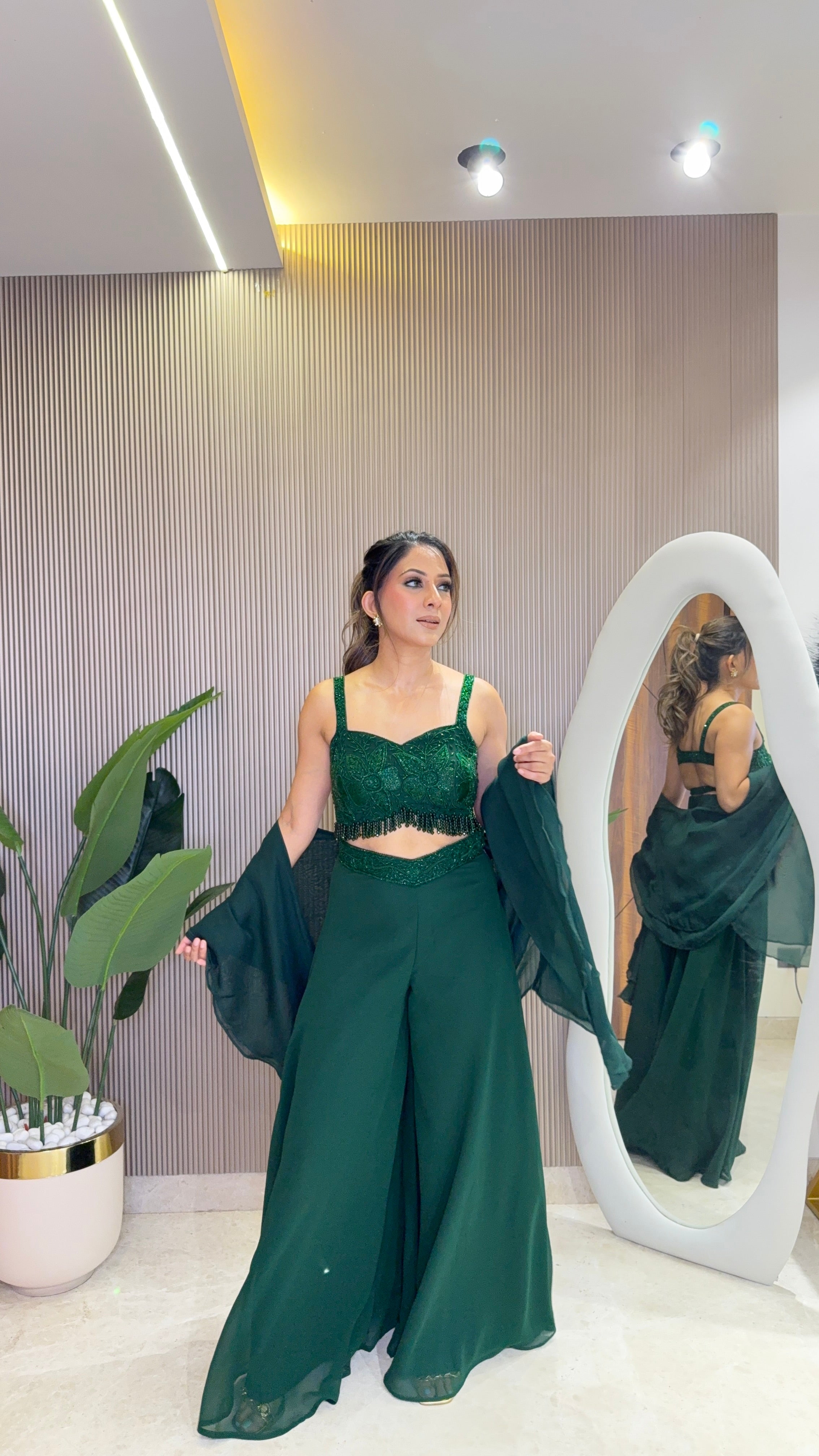 Green Backless Set
