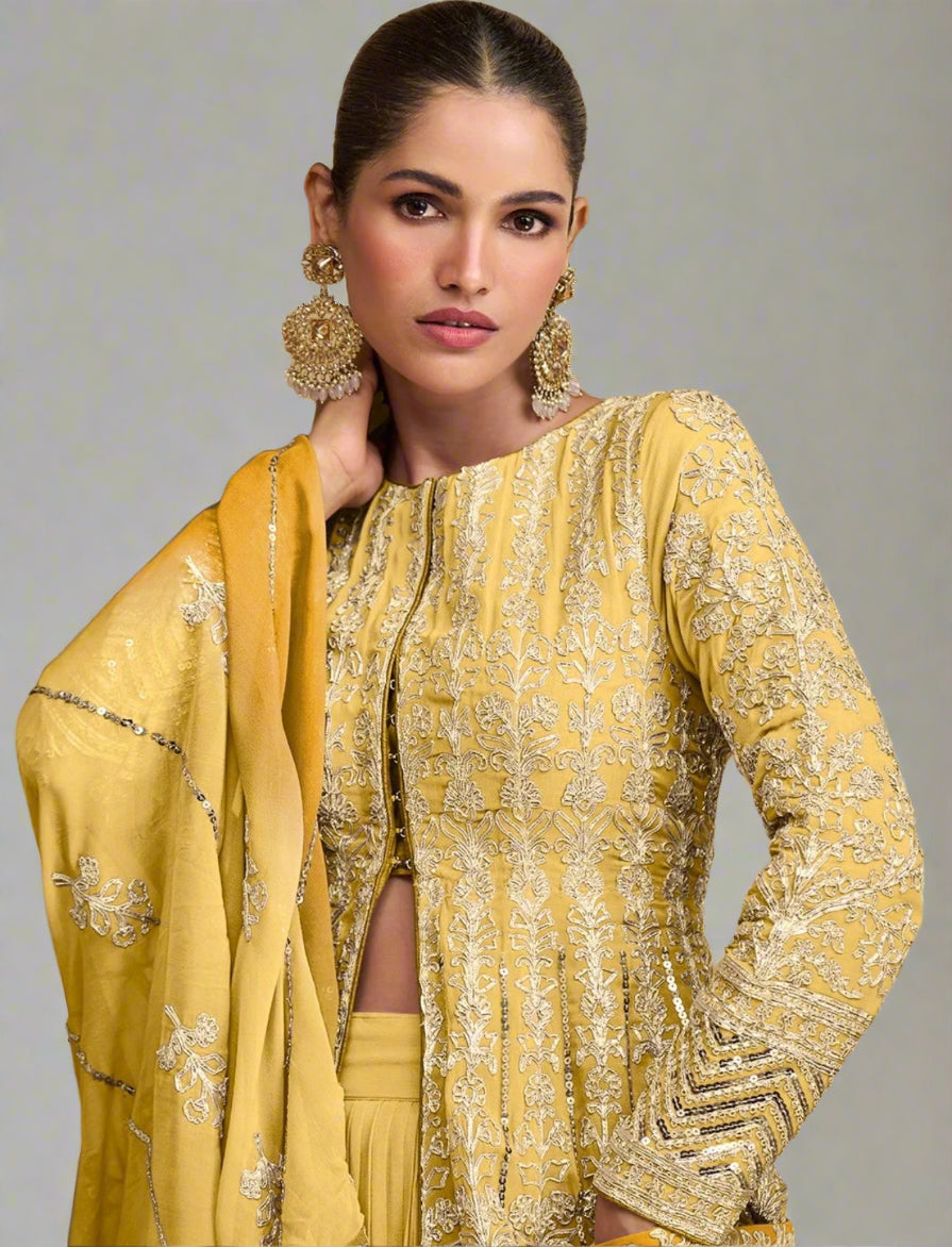 Yellow Anarkali