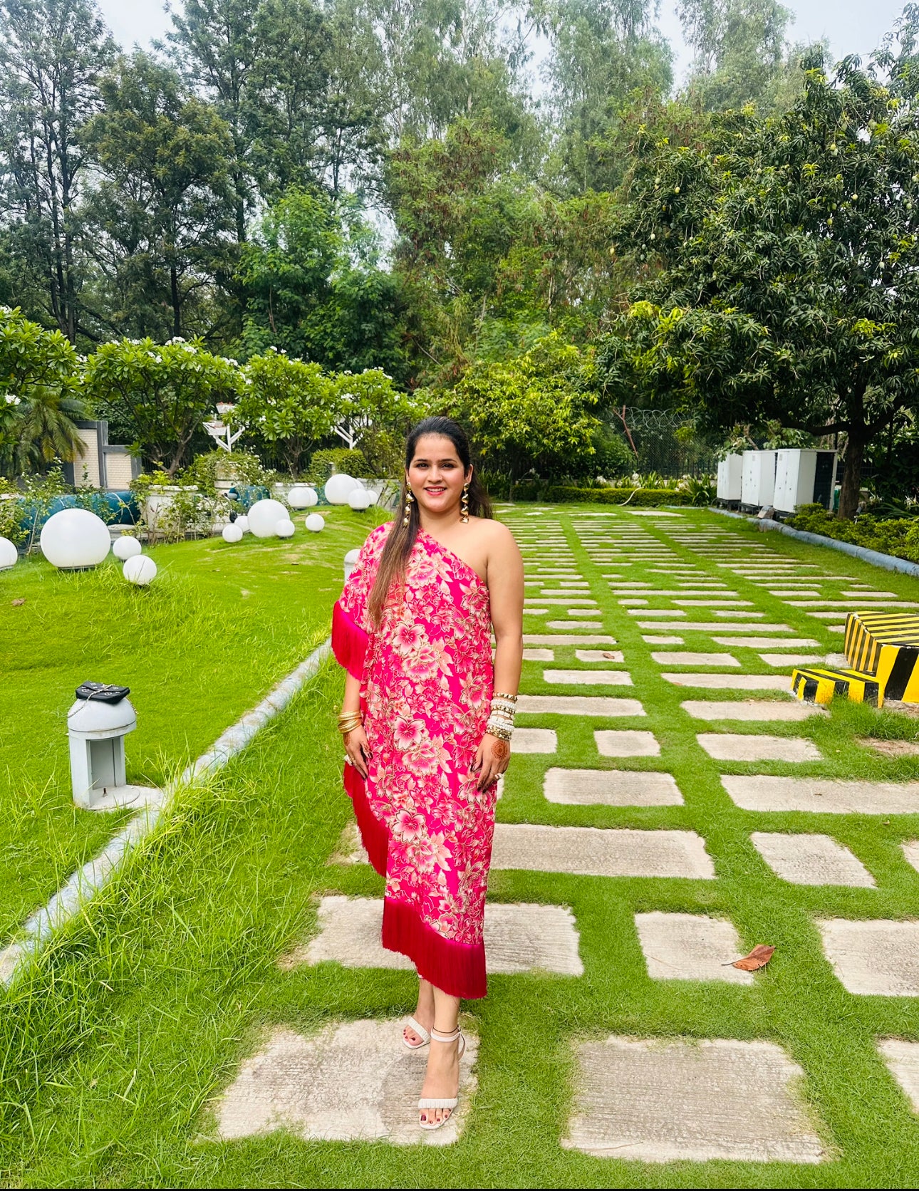 Pink One Shoulder Dress