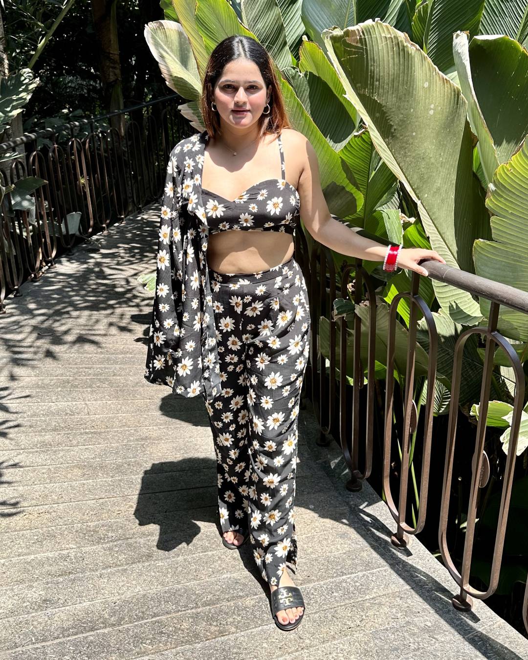 Black Flower Sundress