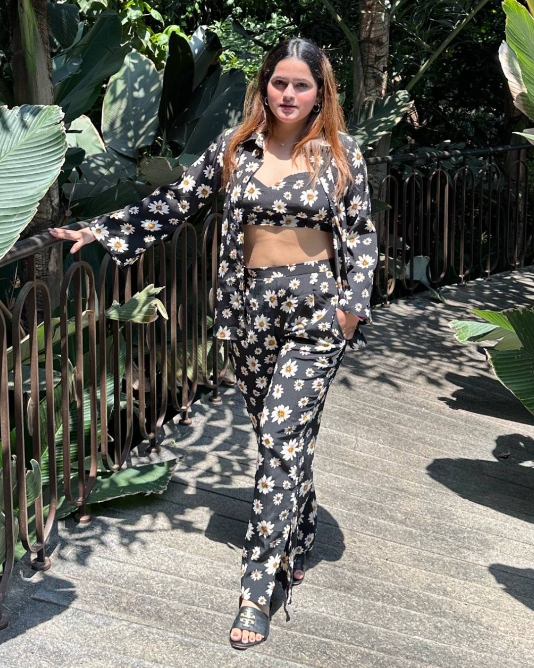 Black Flower Sundress