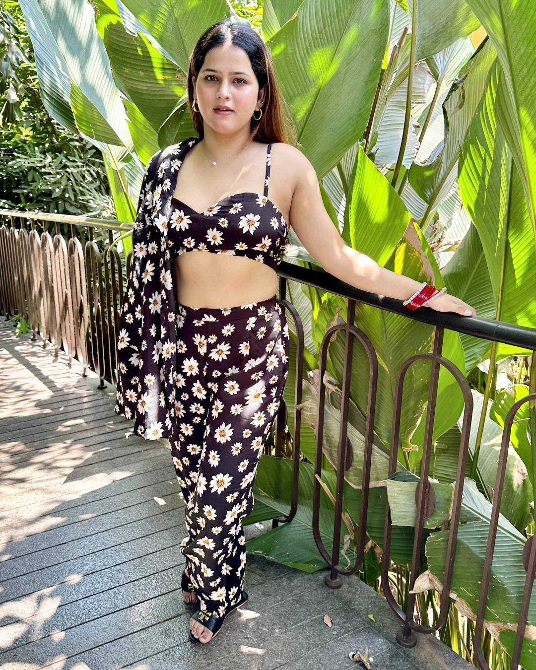 Black Flower Sundress